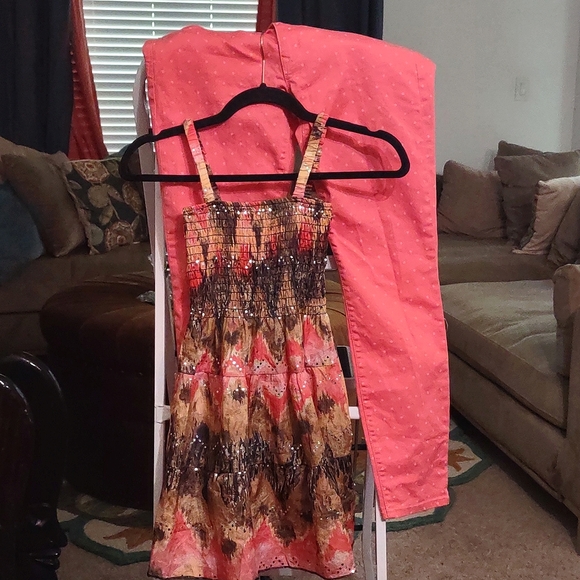 2 Strap Dress or Top w Sequence Dot Pattern (Multicolored) - Picture 13 of 14